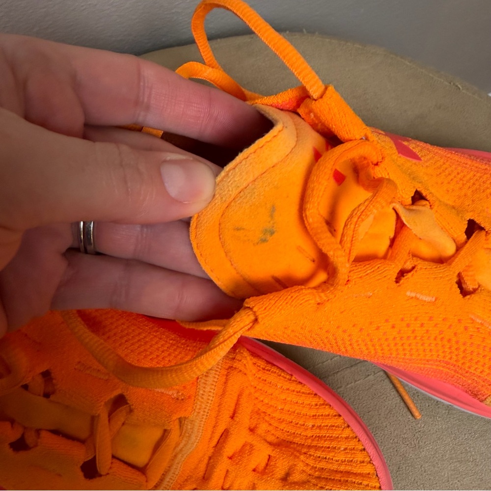 Under Armour Threadborne Slingflex Running Shoes Neon Orange Coral Women's 9.5 - Picture 14 of 15